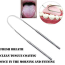Stainless Steel Tongue Scraper Cleaner Fresh Breath Tool Coated Cleaning Z2C0