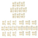 10 Kits 3 Pin 6.3mm Brass Crimp Terminal Cable Locking Male Female Connector