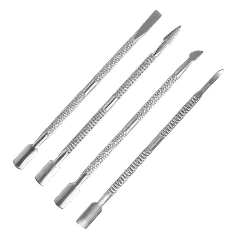 4Pcs Cuticle Pusher Nail Dead Hard Skin Callus Trimmer Remover Cleaner Set