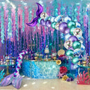 44PCS Mermaid Tail Balloon Arch Set Baby Shower Kids Happy Birthday Party D