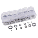 M2,M3,M4,M5,M6,M8 Hex Nuts & Flat Washers Assortment Washer Nuts kit 137pcs