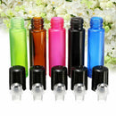 5x 10ml Gradient Glass Roll on Bottle Metal Roller Ball Essential Oil Bottles
