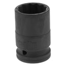 3/4-inch Square Drive 27mm Hex 12 Point Impact Socket Black