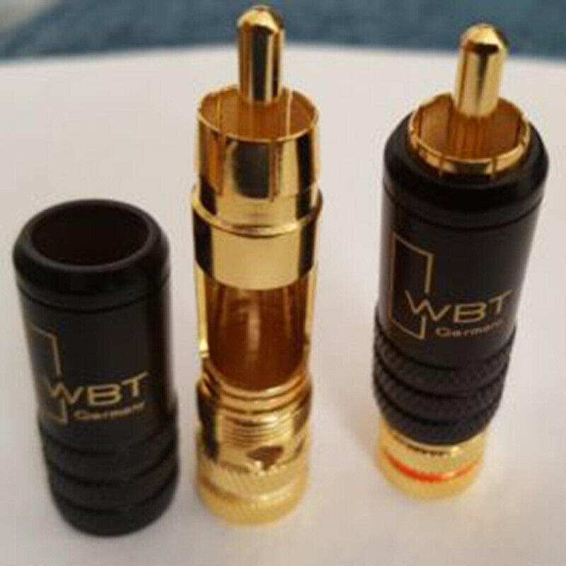 4Pcs Rca Locking Plugs Audio Video Connectors
