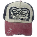 Plain Hip-Hop Re-entry Baseball Cap Boy Adjustable Hat, Navy Blue + Red