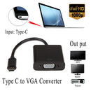 USB 3.1 Type C Male to VGA Female 1080P Adapter for Macbook 12"
