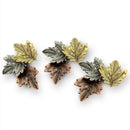 Tricolor Maple Leaf Lapel Suit Brooch Pin Tuxedo Corsage Wedding Prom Wear A7Z2