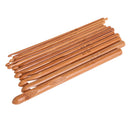 12-Size Bamboo Handle Crochet Hook Knit Weave Yarn Craft Knitting Needle