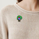 Creative Cartoon Tree House Brooch Badge Jacket Lapel Women Men Coat Pins A