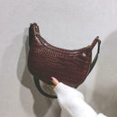 Women Retro Shoulder Bag Leather Money Purse Messenger Handbag (Dark Brown)