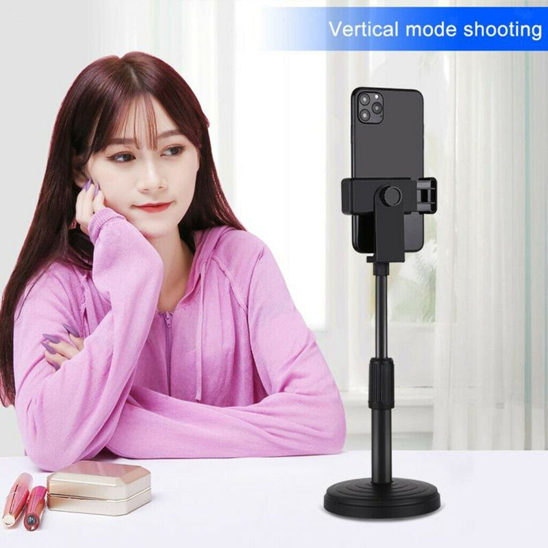 Phone Stand, ABS Retractable Height Adjustable Cell Phone Stand for Desk, Phone