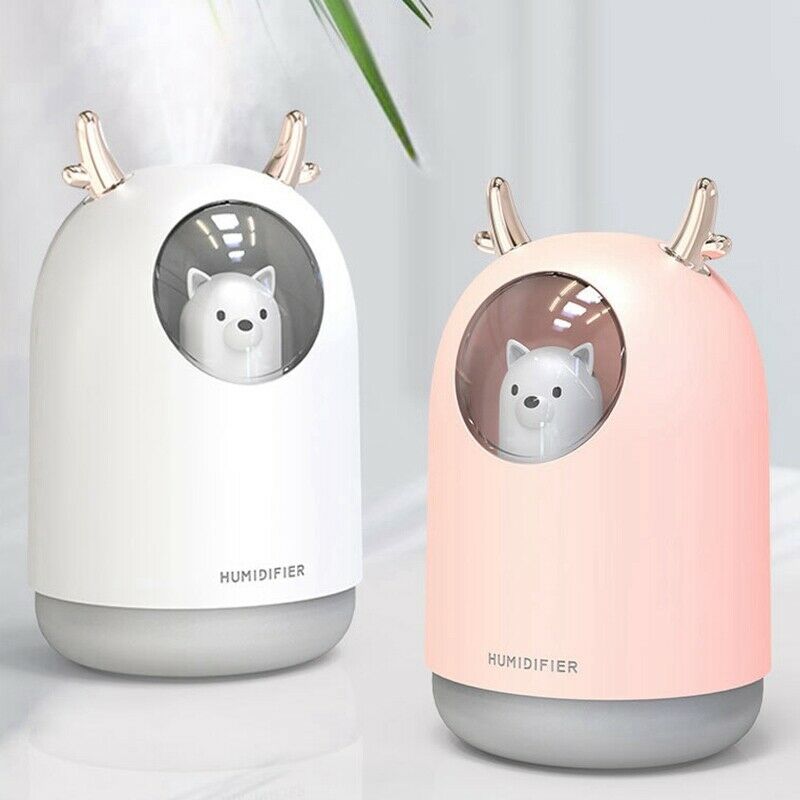300ML Cute Pet Ultrasonic Air Humidifier Aroma Essential Oil Diffuser for H Y7H4