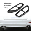2 Pcs Car Stainless Steel High Temperature Resistance Anti-Rust Black Exhau