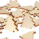 50PCs Christmas Decoration Wooden Hanging Christmas Pendant Drop Xmas DecorMO