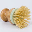 4 Pieces Bamboo Mini Scrub Brush Coconut Bristles Pot Brushes Dish Scrubber