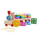 Kids Wood Educational Toys Color Shapes Block Board Stack Sort Chunky Puzzle