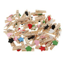 50pcs Spring Wood Clips Clothes Photo Paper Peg Pin Clothespin Scrapbooking