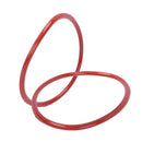 O-ring seal, oil seal, silicone, 50 x 2.5 mm, brick red, 10 pieces