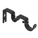 3Pcs/Set Curtain Rod Brackets Heavy Duty Double Rod Holders Durable Metal C T3T3