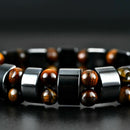 Couple Bracelets stone Magnetic Black Gallstones Elastic Bracelet Jewelry O9E8