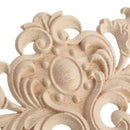 2pcs Craft Wood Cabinet Furniture Carving Corner Wood Ornament Wood Ornamen