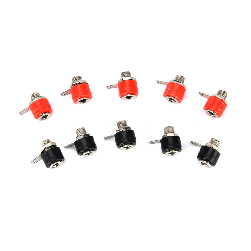 10Pcs 4mm Banana Panel Socket Test Probe Binding Post Nut Plug Jack Connector 3C