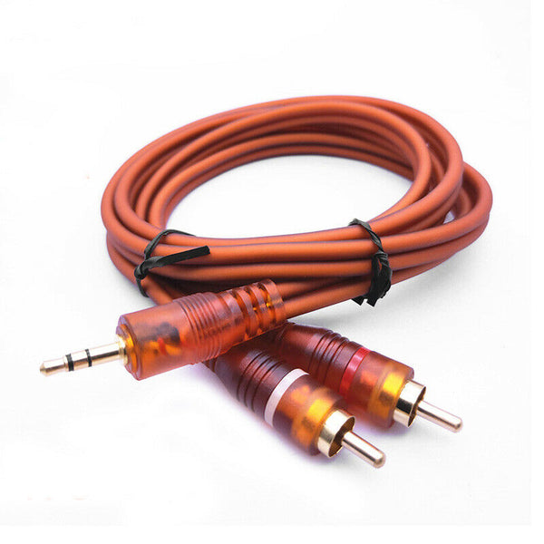 1.5M 3.5mm Stereo to 2 RCA Y Audio Line Cable Audio Cable CordB_kz