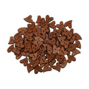100 PCS Brown Wood Wooden Sewing Heart Shape Button Craft Scrapbooking I5Z7