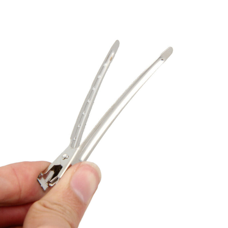 10pcs Hair Clips Hair Stainless Steel Hairdressing Sectioning Clips Clamp A