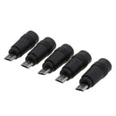 5x DC Power Micro USB 5 Pin Male to 5.5x2.1mm Female Charging Adapter