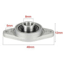 4Pcs Kfl08 Pillow Block Bearing 8Mm Bore Diameter Zinc Alloy Rhombic Flange Y9C1