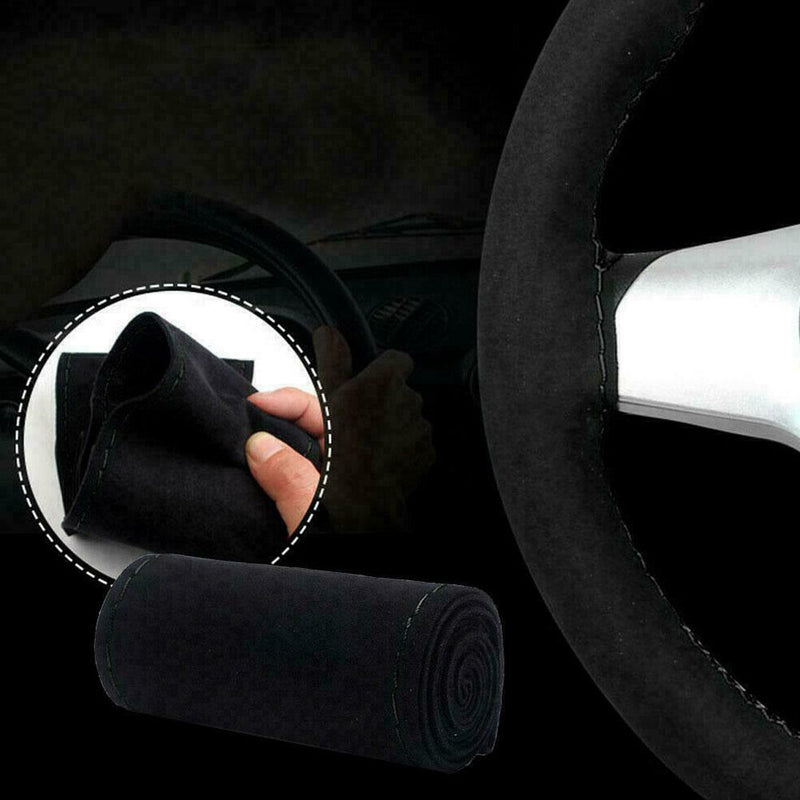 1pcs 38cm DIY Auto Car Car Steering Wheel Suede Cover Sewing Accessories New