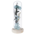 16cm Enhanced Dried Flower Glass Cover Display Cloche Jar Dome Wooden Base c