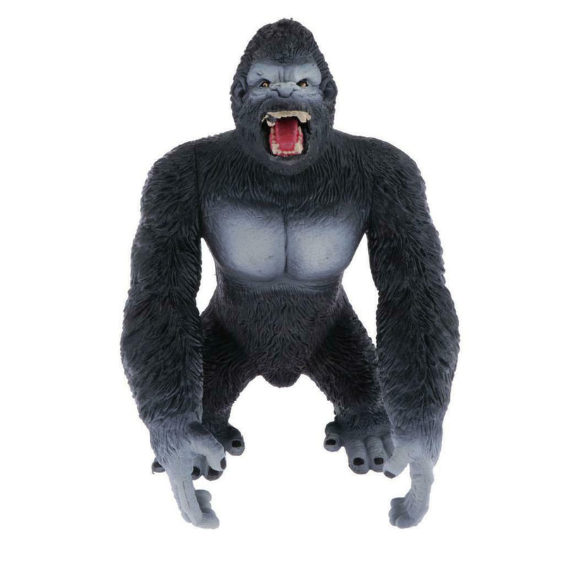 Realistic Large Sitting Gorilla, Wild Zoo Plastic Animals Learning Educational