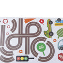 car bus highway track wall stickers for children's room decor wall art 3C