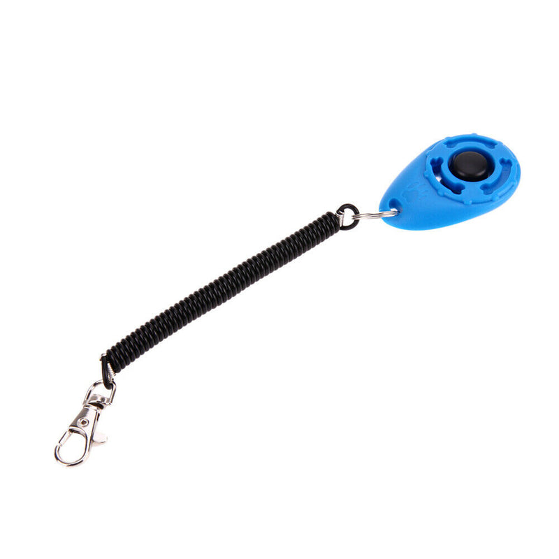 1pc Pet Trainer Pet Dog Training Adjustable Sound Key Chain Clicker(Blue) A