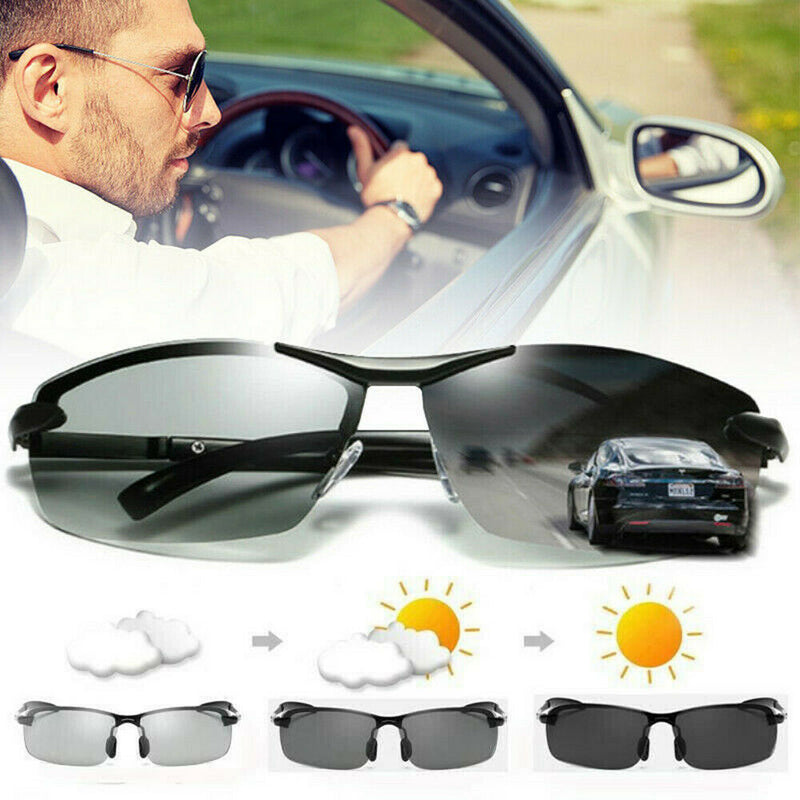 Change Color UV 400 Men's Polarized Sunglasses Day Night Vision Driving Glasses