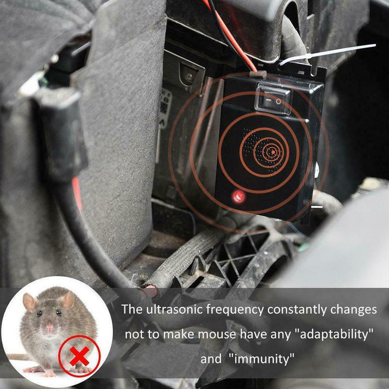 Ultrasonic Mouse Repeller Car Vehicle Rat Rodent Pest Animal Deterrent 12V