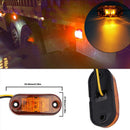 5PCS Amber 2 LED Light Oval Clearance Trailer Car Truck Side Marker Tail Lamp