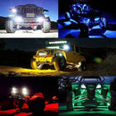 4 Pods Led Rock Lights Kit, Waterproof Underglow Led Neon Trail Rig Lights