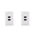 2 Pack HDMI Wall Plate, Dual 2 Port 4K HDMI Component Composite Audio Video