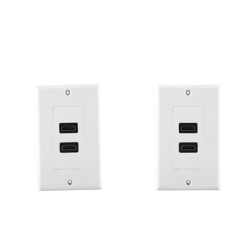 2 Pack HDMI Wall Plate, Dual 2 Port 4K HDMI Component Composite Audio Video