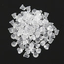 5X(100pcs Translucent Rubber Earring Stopper Backs White 4mmx6mm X5Q3)