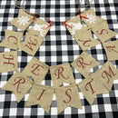 Merry Christmas Letter Design Flag Christmas Banner Party Hanging Decoration Eff