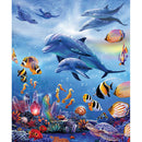 5D Diy Diamond Painting Dolphins Animal Full Round Diamond Embroidery Cross L6K2