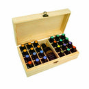 25 Holes Essential Oils Wooden Box 5Ml /10Ml /15Ml Bottles Spa Yoga Club Ar