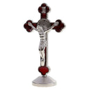Alloy Jesus Cross Statue Home Desktop Car Decoration Stand Ornament Gift