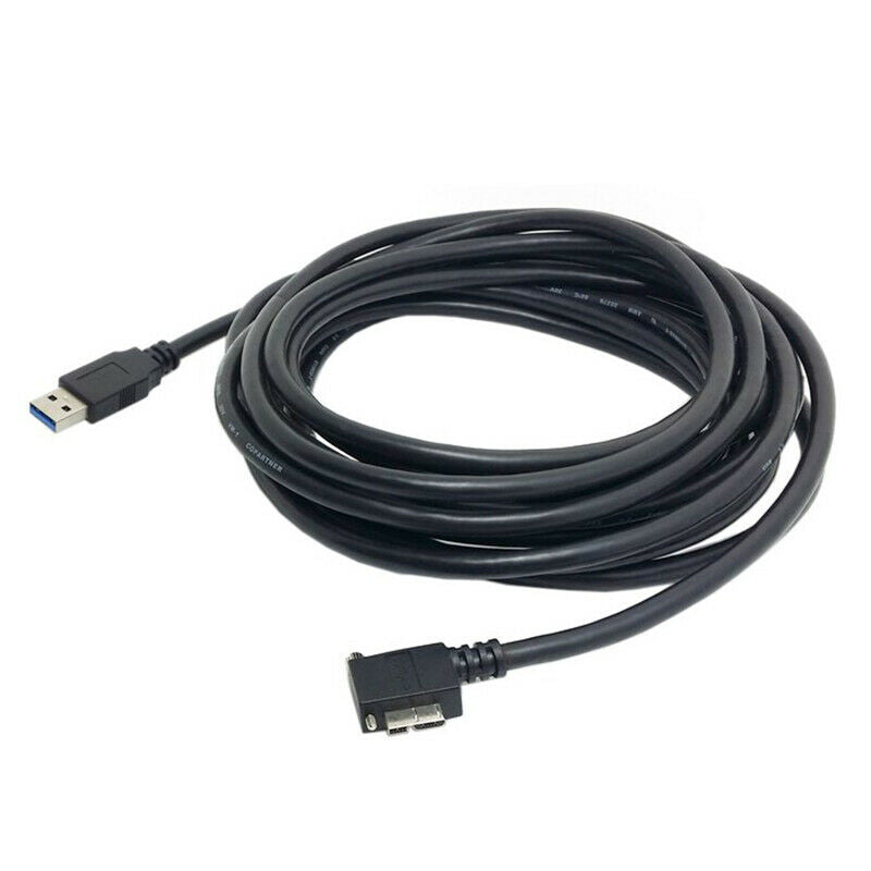 USB 3.0 A Male to Micro-B Left Angled 90 Degree Cable With Locking Screws f I2L2