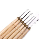 12pcs Short Wooden Latch Hook Pulling Needle Loop Needle for Hair Extensions