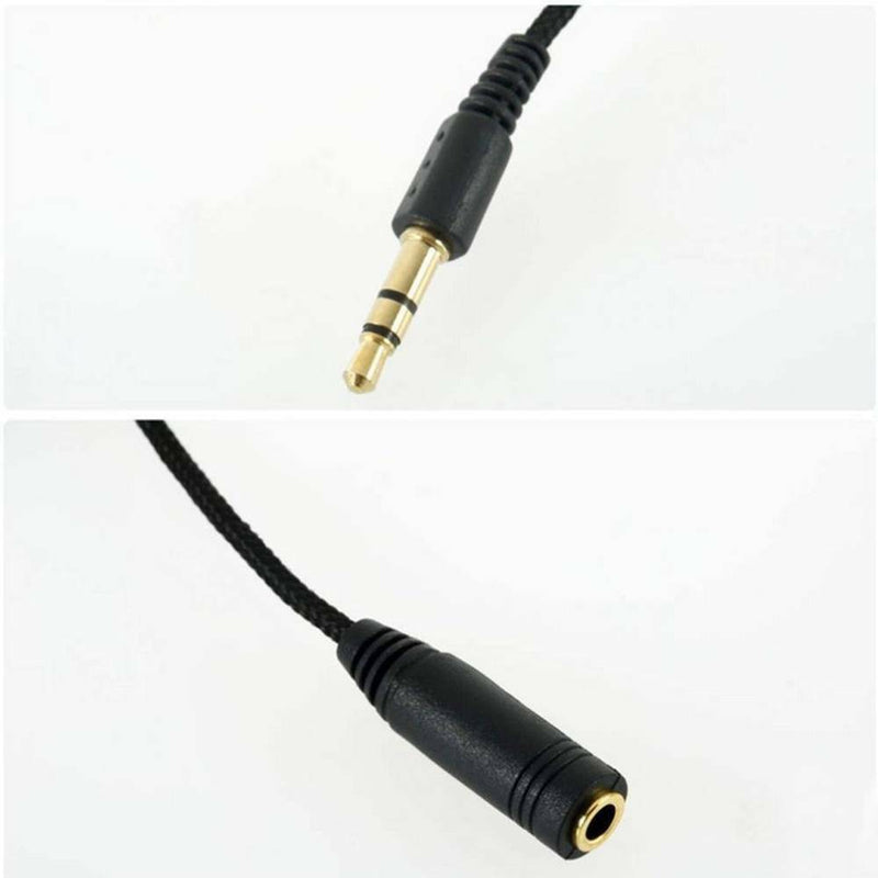 1.5M AUX Male to Male Cable Audio 3.5mm Headphone Stereo Extension Cord Black